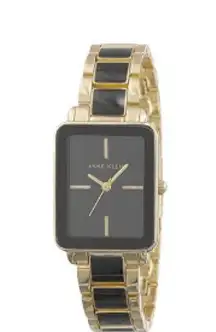 New Anne Klein Women's Bracelet Watch Black and Gold