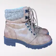 MIA Maylynn Knit Cuff Hiker Boots 8.5