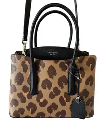 Kate Spade Margaux Leopard Leather Medium Satchel NEW