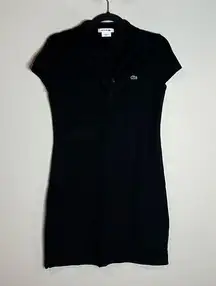 Lacoste black short sleeve polo dress