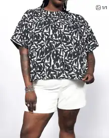 Wildfang Essential Boxy Top Paintbrush Strokes Size 3X