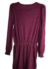 Chaser Pomegrante Tunic Long Sleeve Dress Top L