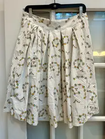 An Original Penguin Hot Air Balloon White Green Blue Pleated Full Skirt Size 4