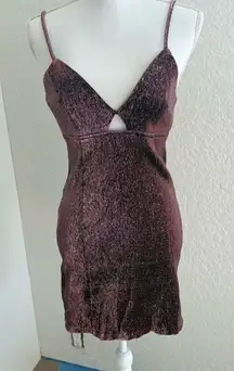 H&M Shimmering Mauve Pink Mini Dress Size Small Festive Party Date NYE Sparkly