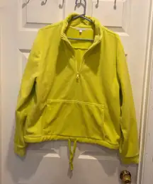 Beyond Yoga Fluorescent‎ Yellow New Terrain Fleece Sweatshirt L Made in USA