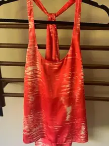 BCBG MaxAzria Red White Space-dyed Tank XS