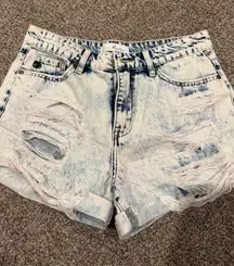 KanCan USA Shorts Denim Distressed