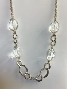 Lane Bryant Silver Crystal Necklace