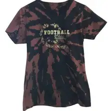 Womens football chic bleach dyed t-shirt size large XL