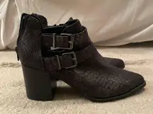 Snakeskin Booties