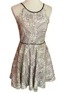 Formal lace fit n flair dress