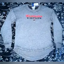 NWT! NBA Washington Wizards Women's Burnout Crew Neck Fleece Sweatshirt 19” P2P