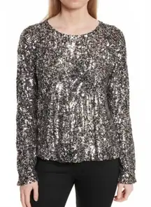 NWT Equipment Femme Abeline Chrome Sequined Blouse (XS)