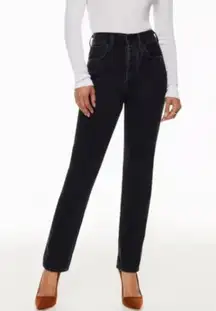 Aritzia Denim Forum Dillon High Rise Slim Black Jeans 28L Size 25