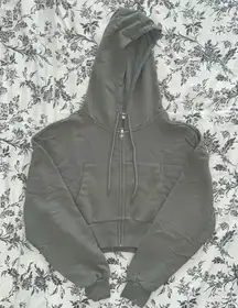 Garage Sage Green Cropped Hoodie