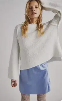 White  Sweater BFF Cocoon Solid Crew