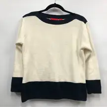 Liz Claiborne Liz & co. sweater navy cream size small