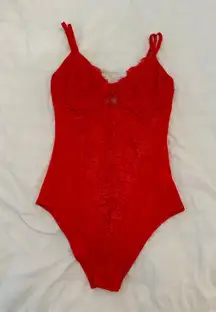 Red Lace Bodysuit