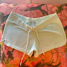 juicy couture true vintage y2k 2000s velour velvet mint green terry cloth lounge shorts 