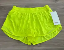 NWT Lululemon Hotty Hot Short II Long 4" Highlight Yellow Women Size 10