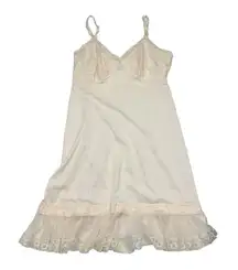 Vintage Unbranded Femine Chemise / Slip Dress Pale‎ Pink / Peach Size L