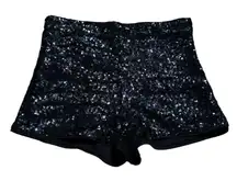 Forever 21 Vintage Sequin Micro Mini Shorts Hot Pants Y2K Disco Rave Size S