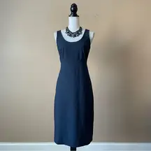 Club Monaco  | Navy Blue Midi Sheath Dress Sz 4