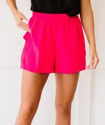 Cotton bleu Women’s morning breeze  breathable shorts in fuchsia in large