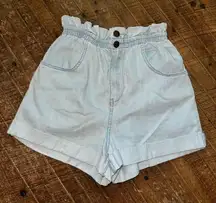 Billabong beachy paperbag flowy M denim surf shorts