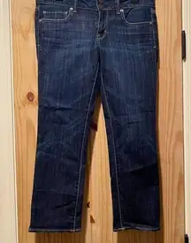 American Eagle Jean Capri Womens 6 Artist Crop Stretch Blue Denim Casual Retro