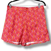 Corey Lynn Calter women’s size large The Ricky short sunset pink fan flower NWT