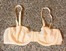 CUUP The Balconette Bra Sheer‎ Unlined Adjustable Straps 34B
