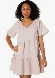 Madewell Women's Linen-Blend Lorelei Pink Blush Mini‎ Dress Size Large
