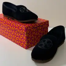 Tory Burch Billy Slipper Sz 7 Split Suede Craqulee New