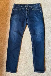 Silver Jeans Dark Wash Jegging Jeans Signature Wave‎ Pocket Design Size W31/31