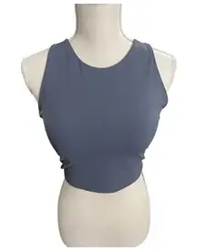 Avía grey Crop Sports Bra Size M(D-DD) Low Support Removable Pads Built In Bra