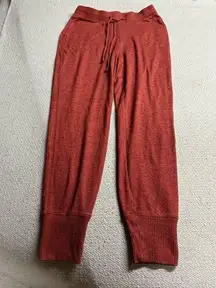 Gilly Hicks Cozy Red Lounge Knit Jogger Pants Size XSmall Pockets EUC