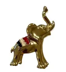 Vintage BJ Gold Tone Elephant Pin Brooch