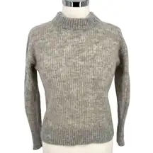 Everlane  Alpaca Wool Blend Mock Neck Sweater Gray Size XS