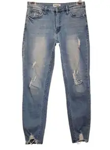 Evidnt Los Angeles Womens 27 Distressed Skinny Jeans