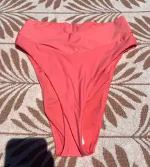 NWOT ARIE PINK HIGH-WAISTED BIKINI BOTTOMS 