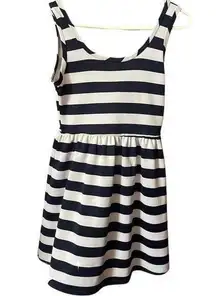 Dina-be size M nautical fit n flare striped short dress. Made in U.S.A.