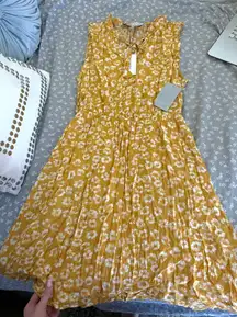 Yellow And White Floral Dress