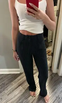 princess polly navy & white stripped trousers 