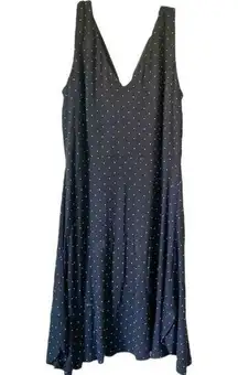 Loft  V-Neck Midi Sleeveless Polka Dot Dress