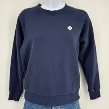Tory Burch Sport Crewneck Pullover Sweatshirt Women XS Quiet Luxury Loungewear