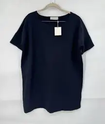 Hatch By Two Birds Mini Tunic Dress Women 1/XS Black Oversized Relaxed Maternity