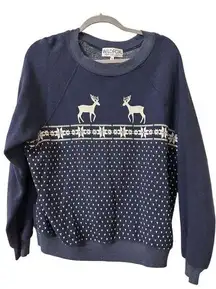 Wildfox white reindeer crewneck sweatshirt Sz small