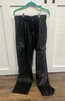 Pleather Cargo Pants