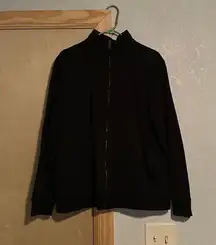 Black Dressy Zip Up Jacket